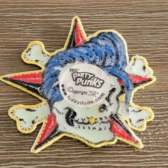 Reed Rockin Billy Patch Star Cross Bones Embroidery Iron On Punk Rockabilly - Picture 3 of 3